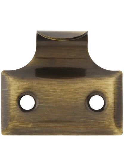 Stamped Brass Hook Style Sash Lift in Antique Brass